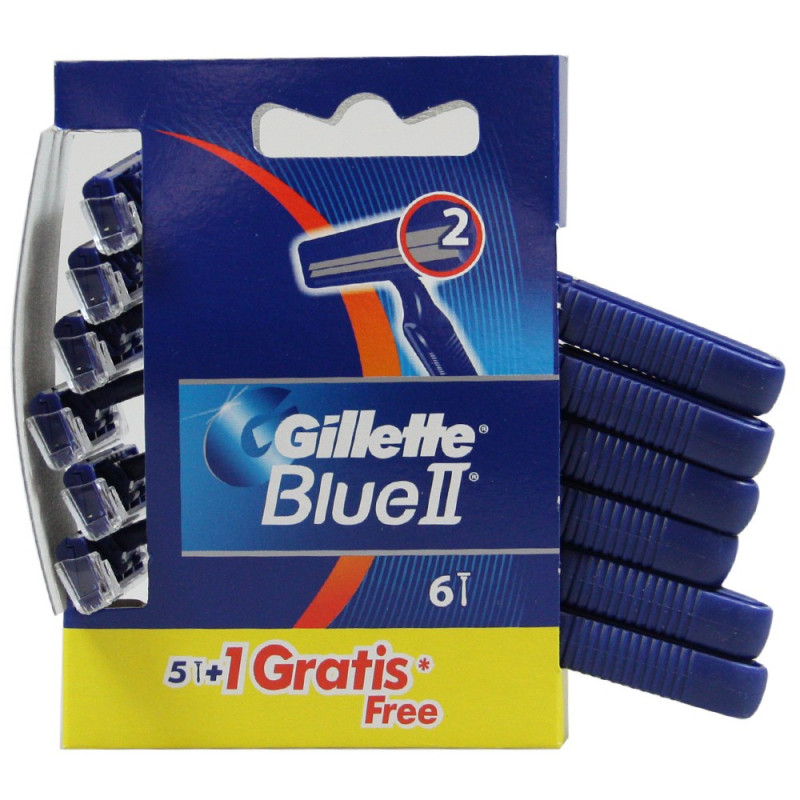 Gillette Blue II Laminas Barbear 5+1Unid.