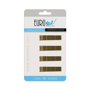 Eurostil 24 Ganchos Ondulados Bronze 50Mm