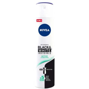 Nivea Desodorizante Black&White Invisible Active Spray 200Ml
