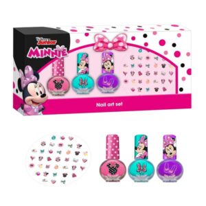 Minnie Conjunto 3 Vernizes + Adesivos
