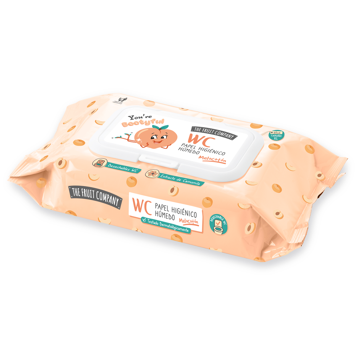 The Fruit Company Toalhitas WC Pessego 60Un