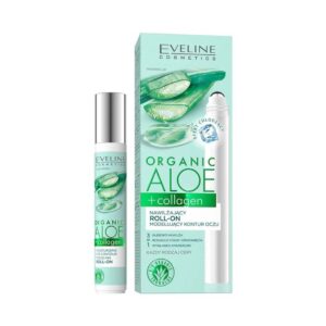 Rollon Contorno Olhos Organic Aloe+Collagen Eveline 15Ml