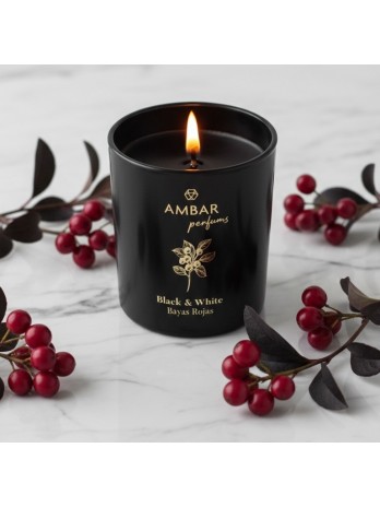 Ambar Vela Black&White Bayas Rojas 140g